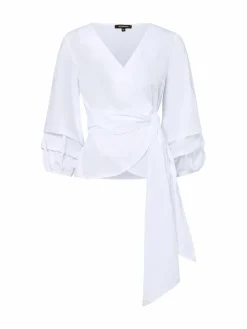 More & More Blusen<Damen Bluse weiß uni