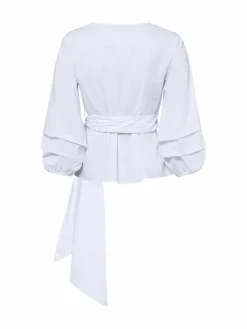 More & More Blusen<Damen Bluse weiß uni