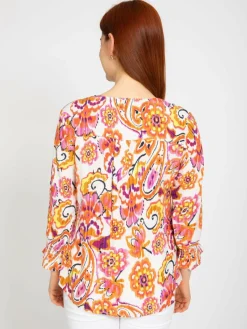 Vicci Germany Blusen<Damen Bluse orange gemustert