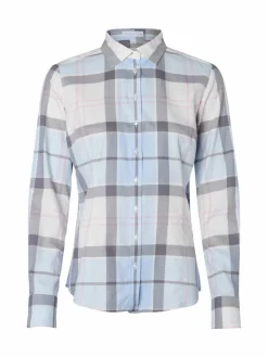 brookshire Blusen<Damen Bluse hellblau ecru kariert