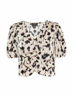 Faina Blusen<Damen Bluse beige gemustert