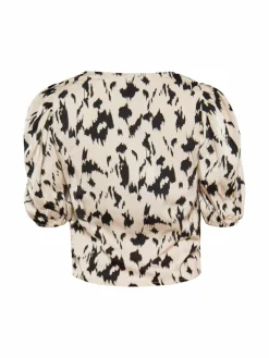 Faina Blusen<Damen Bluse beige gemustert