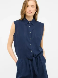 Mustang Blusen<Damen Bluse marine uni