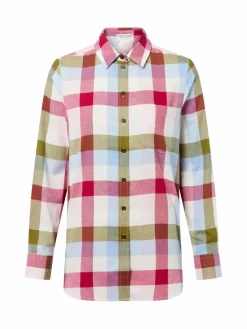 Marie Lund Blusen<Damen Bluse bordeaux mehrfarbig kariert