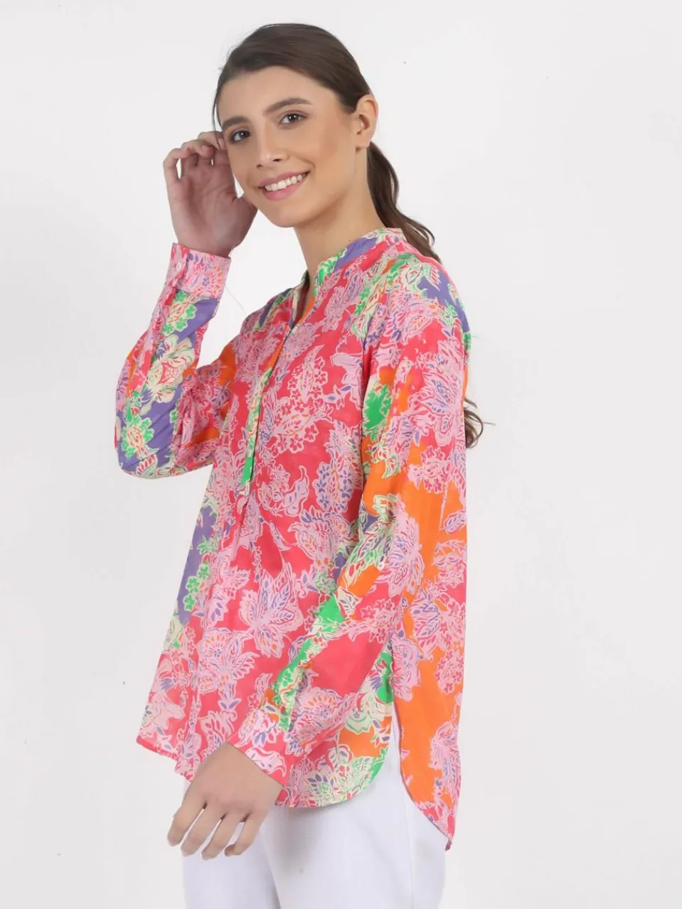 Vicci Germany Blusen<Damen Bluse rosa gemustert