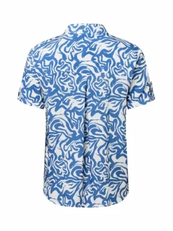 Franco Callegari Blusen<Damen Bluse indigo weiß gemustert