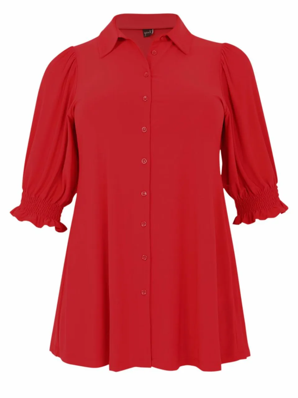 YOEK Blusen<Damen Bluse rot uni