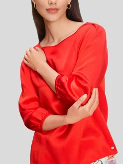 Marc Cain Blusen<Damen Bluse rot uni