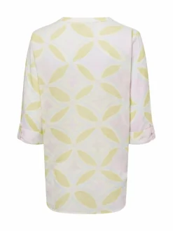 Marie Lund Blusen<Damen Bluse vanille mehrfarbig gemustert