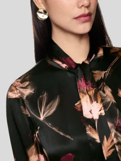 Marc Cain Blusen<Damen Bluse schwarz gemustert