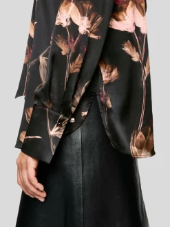 Marc Cain Blusen<Damen Bluse schwarz gemustert