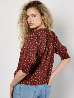 Damen Apricot Blusen>Damen Bluse