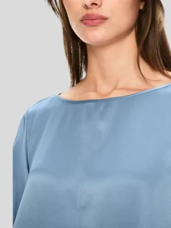 Marc Cain Blusen<Damen Bluse hellblau uni