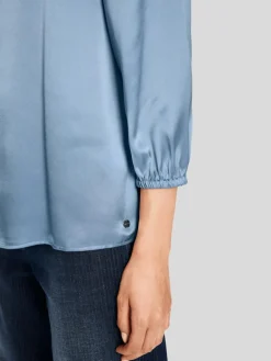 Marc Cain Blusen<Damen Bluse hellblau uni