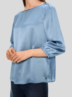 Marc Cain Blusen<Damen Bluse hellblau uni