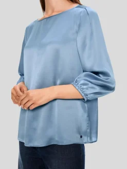 Marc Cain Blusen<Damen Bluse hellblau uni