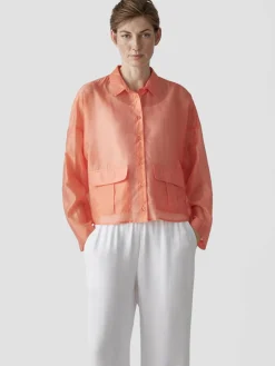 LCMT Blusen<Damen Bluse orange uni