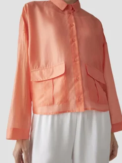 LCMT Blusen<Damen Bluse orange uni