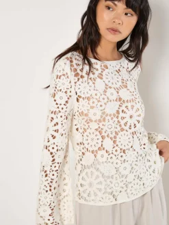 Damen Apricot Blusen><noscript><img width=