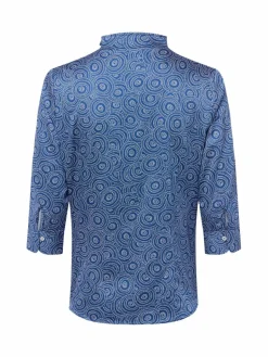 Franco Callegari Blusen<Damen Bluse indigo weiß gemustert