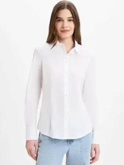 Marie Lund Blusen<Damen Bluse weiß uni