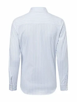 Marie Lund Blusen<Damen Bluse hellblau weiß gestreift