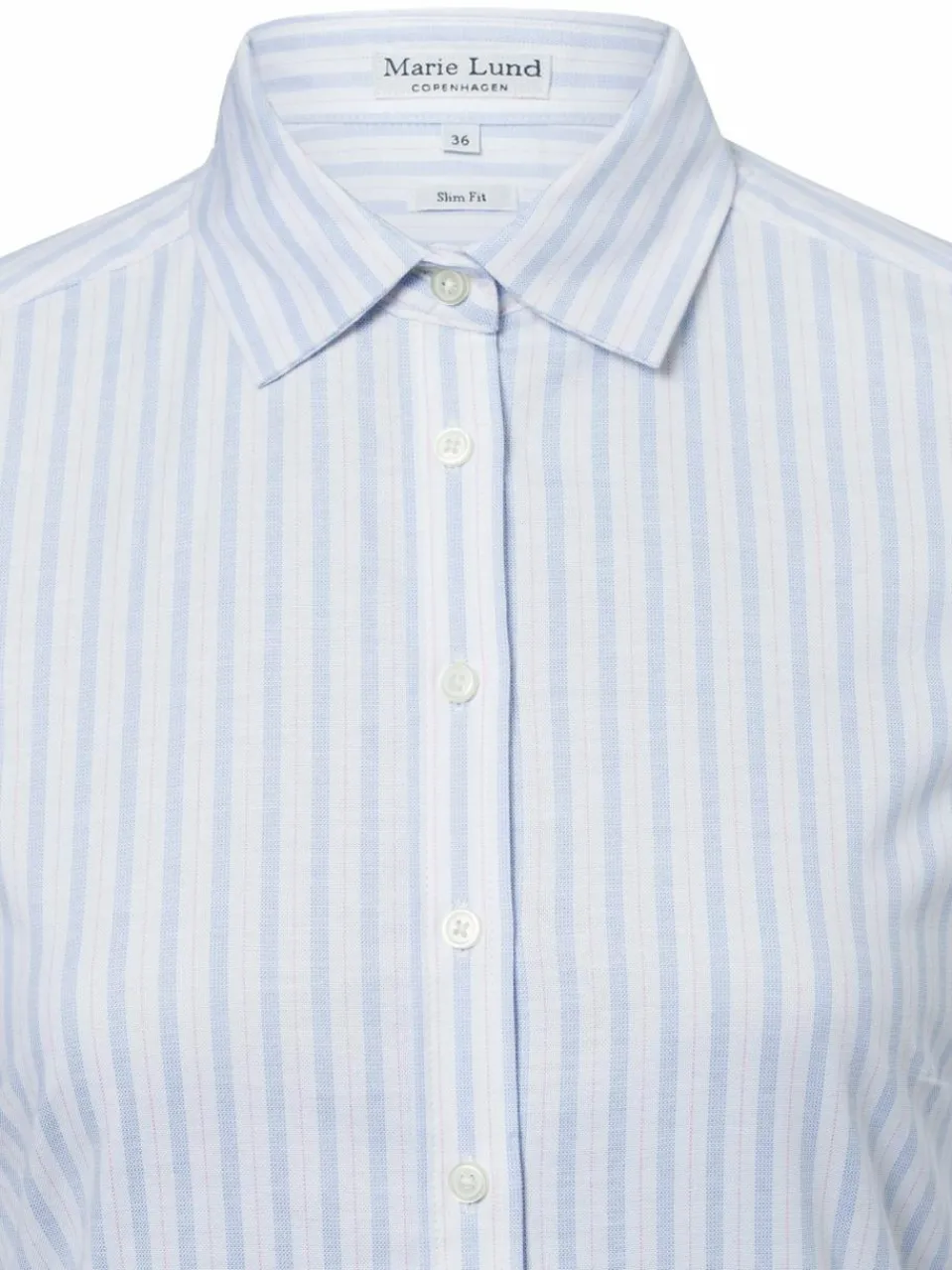 Marie Lund Blusen<Damen Bluse hellblau weiß gestreift