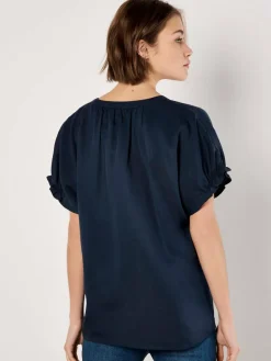 Damen Apricot Blusen><noscript><img width=