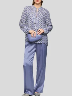 Marc Cain Blusen<Damen Bluse lila gemustert