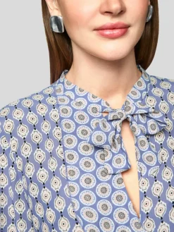 Marc Cain Blusen<Damen Bluse lila gemustert