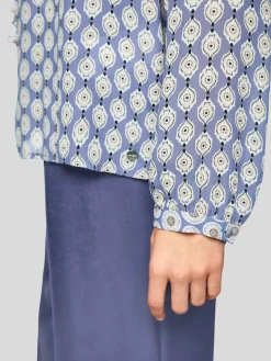 Marc Cain Blusen<Damen Bluse lila gemustert