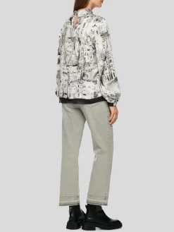 Marc Cain Blusen<Damen Bluse beige gemustert