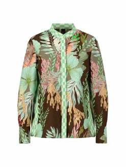Marc Cain Blusen<Damen Bluse braun gemustert