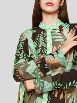 Marc Cain Blusen<Damen Bluse braun gemustert