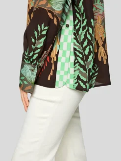 Marc Cain Blusen<Damen Bluse braun gemustert