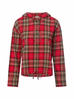 Joop Jeans Blusen<Damen Bluse - Bridget rot camel kariert