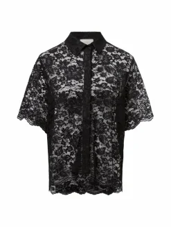 Neo Noir Blusen<Damen Bluse - Lamari Lace schwarz uni