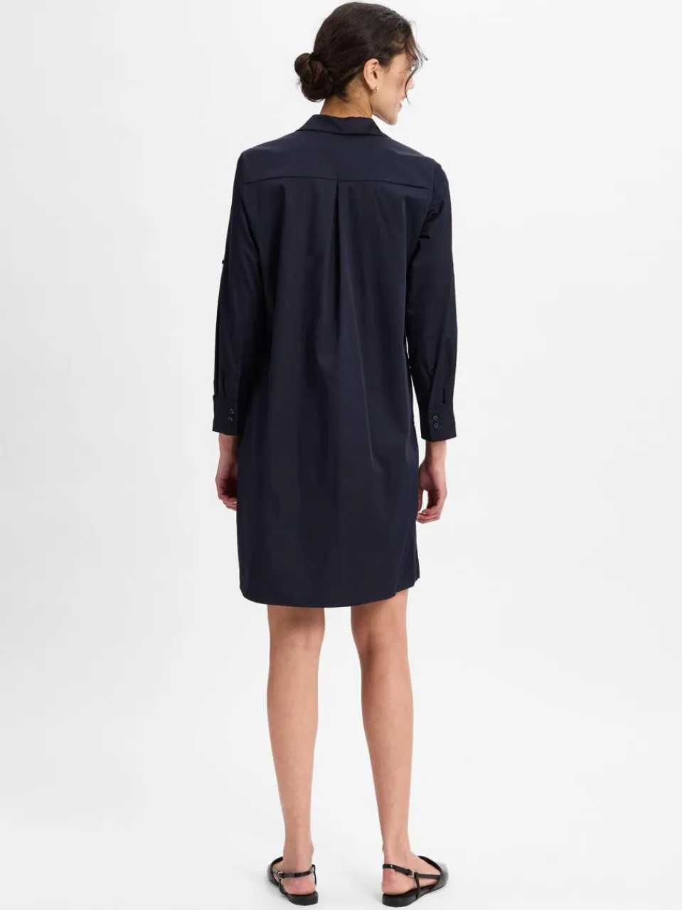 comma Kleider<Damen Blusenkleid marine uni