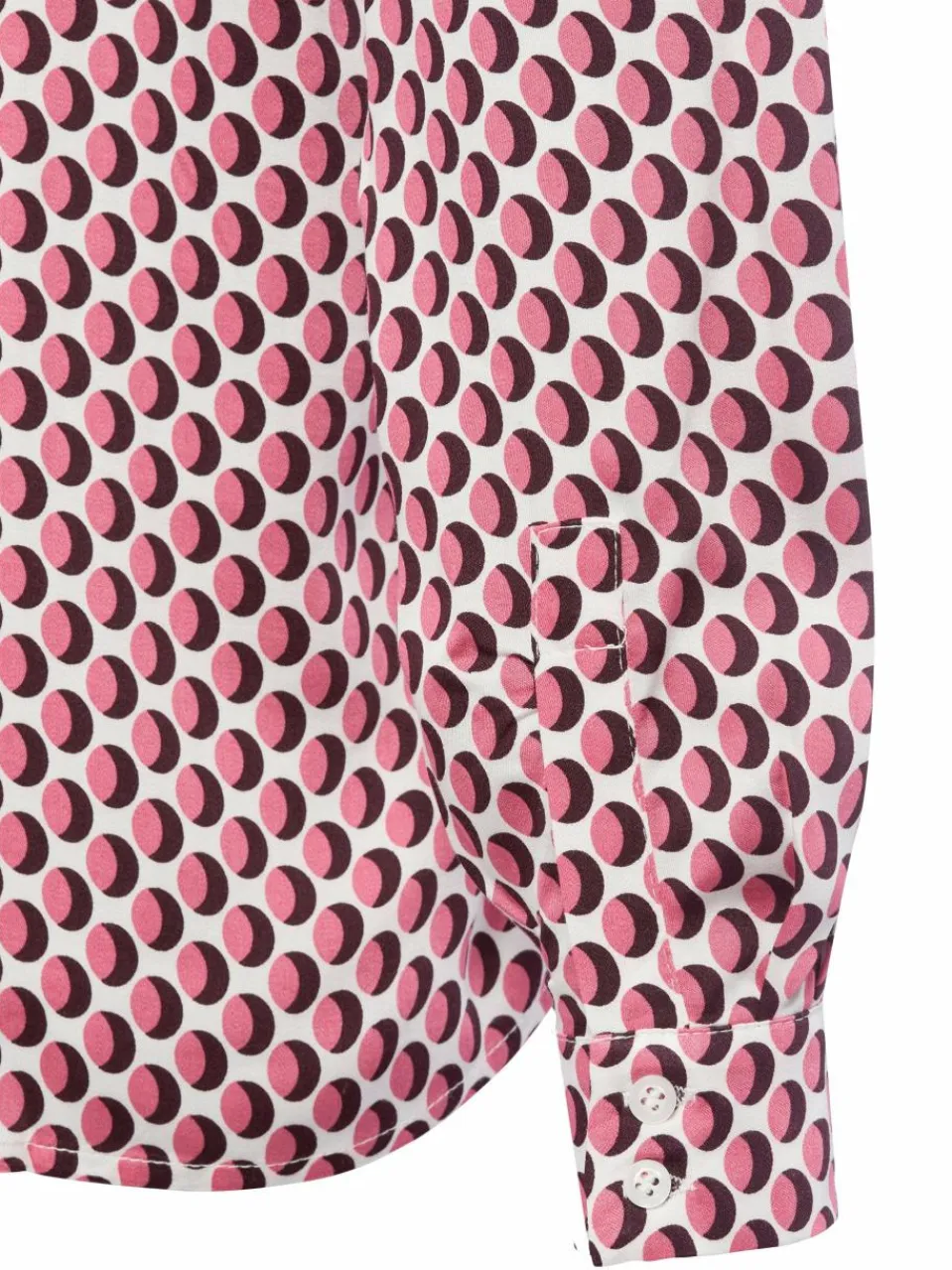 More & More Blusen<Damen Blusenshirt pink weiß gemustert