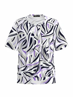 Frank Walder Blusen<Damen Blusenshirt mehrfarbig gemustert