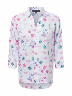 Franco Callegari Blusen<Damen Blusenshirt weiß rosa gemustert