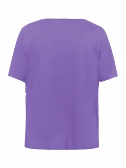 Frank Walder Blusen<Damen Blusenshirt flieder lila uni