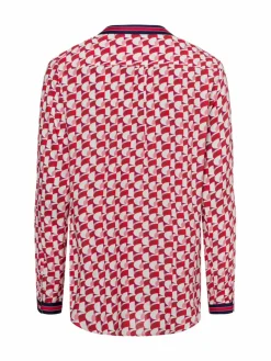 Franco Callegari Blusen<Damen Blusenshirt weiß rot gemustert