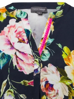 Franco Callegari Blusen<Damen Blusenshirt mehrfarbig schwarz gemustert