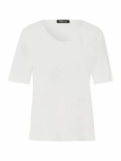 Frank Walder Blusen<Damen Blusenshirt ecru weiß bedruckt