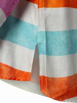 Emily van den Bergh Blusen<Damen Blusenshirt weiß mehrfarbig gestreift