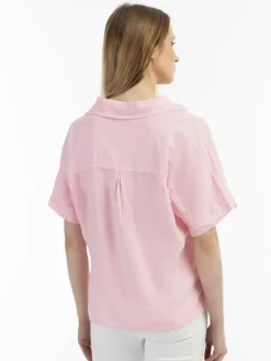 Usha Blusen<Damen Blusenshirt rosa uni