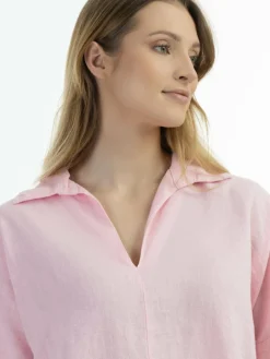 Usha Blusen<Damen Blusenshirt rosa uni