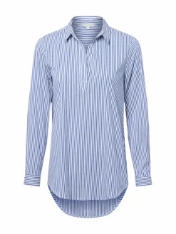 Marie Lund Blusen<Damen Blusenshirt weiß blau gestreift