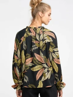 IZIA Blusen<Damen Blusenshirt schwarz gemustert